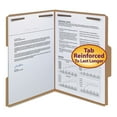 thumbnail image 1 of Smead 1/3 Cut Assorted Position Tab Two Fastener 11 pt. Kraft Folder, Brown (Letter, 50ct.), 1 of 6