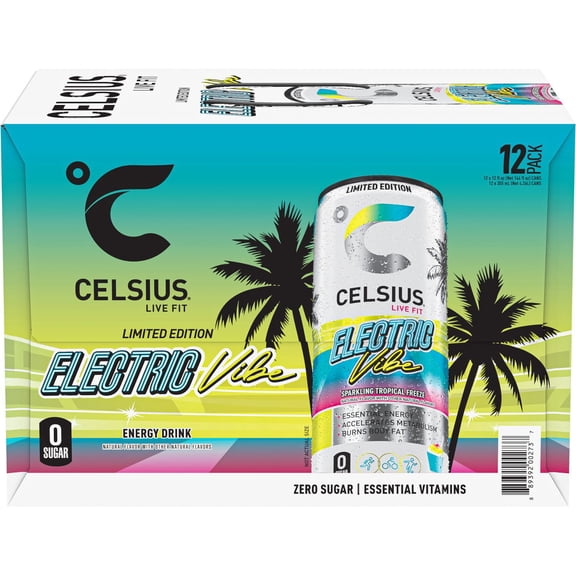 Celsius Electric Vibe Energy Drink 12 fl. oz., 12 pk.