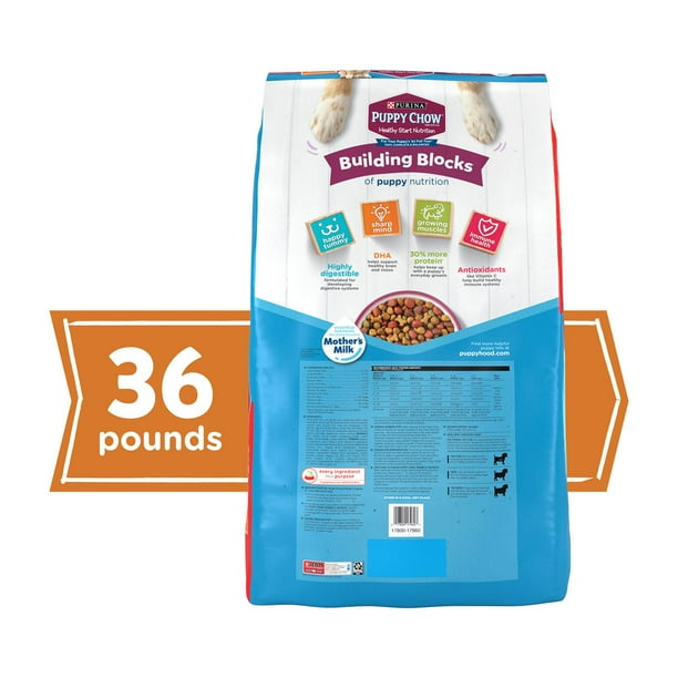 Purina Puppy Chow Tender Crunchy Dry Dog Food, 36 lbs