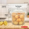 thumbnail image 3 of Cambro Round Translucent Container with Lid 6 qt., 2 pk., 3 of 6