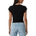 thumbnail image 3 of Bebe Women's Short Sleeve Rhinestone Logo T-Shirt, 3 of 6