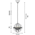 thumbnail image 6 of Cedar Hill 4-Light Open Metal Globe Chandelier, 4 light bulbs Included, 6 of 6