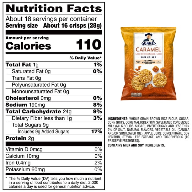 Quaker Caramel Flavored Rice Crisps, 18 oz. - Samsclub.com