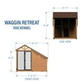 thumbnail image 12 of Backyard Discovery 7' x 5' Cedar Wood Dog Kennel w/ Feeding Door, 12 of 13