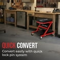 thumbnail image 6 of Simpli-Magic Multi Purpose Foldable 2-in-1 Rolling Garage & Mechanic Creeper Seat and Work Stool, 6 of 8