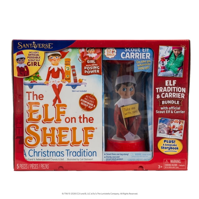 Sam's Exclusive Bundle - The Elf on the Shelf: A Christmas Tradition Boxset and Scout Elf™ Carrier Bundle