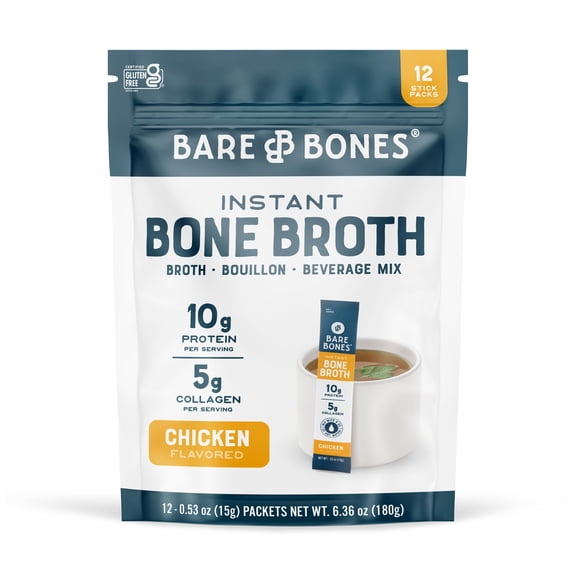 Bare Bones Chicken Instant Bone Broth Stick, 12 ct.