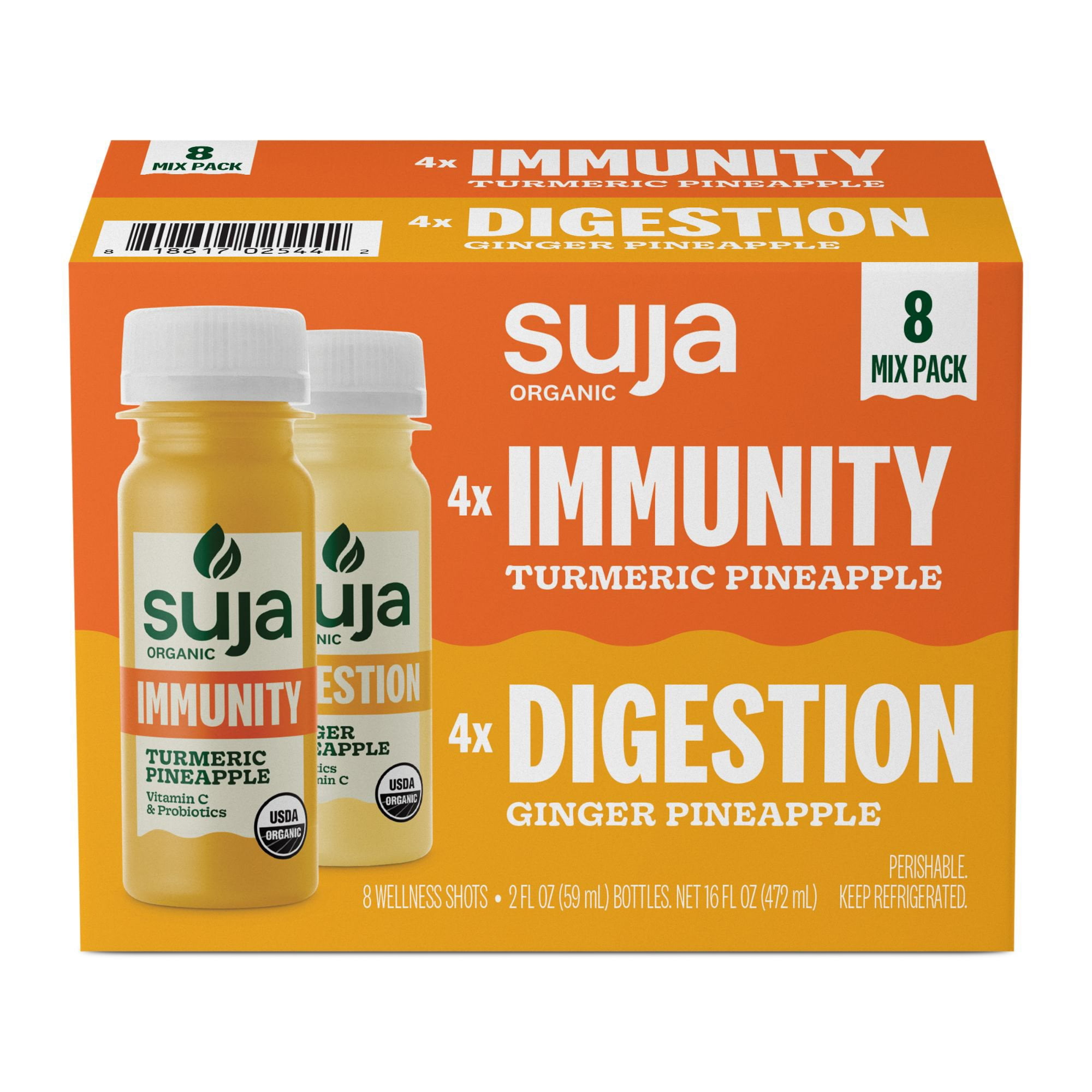 Suja Organic Immunity Defense and Digestion Shots Variety Pack, 2