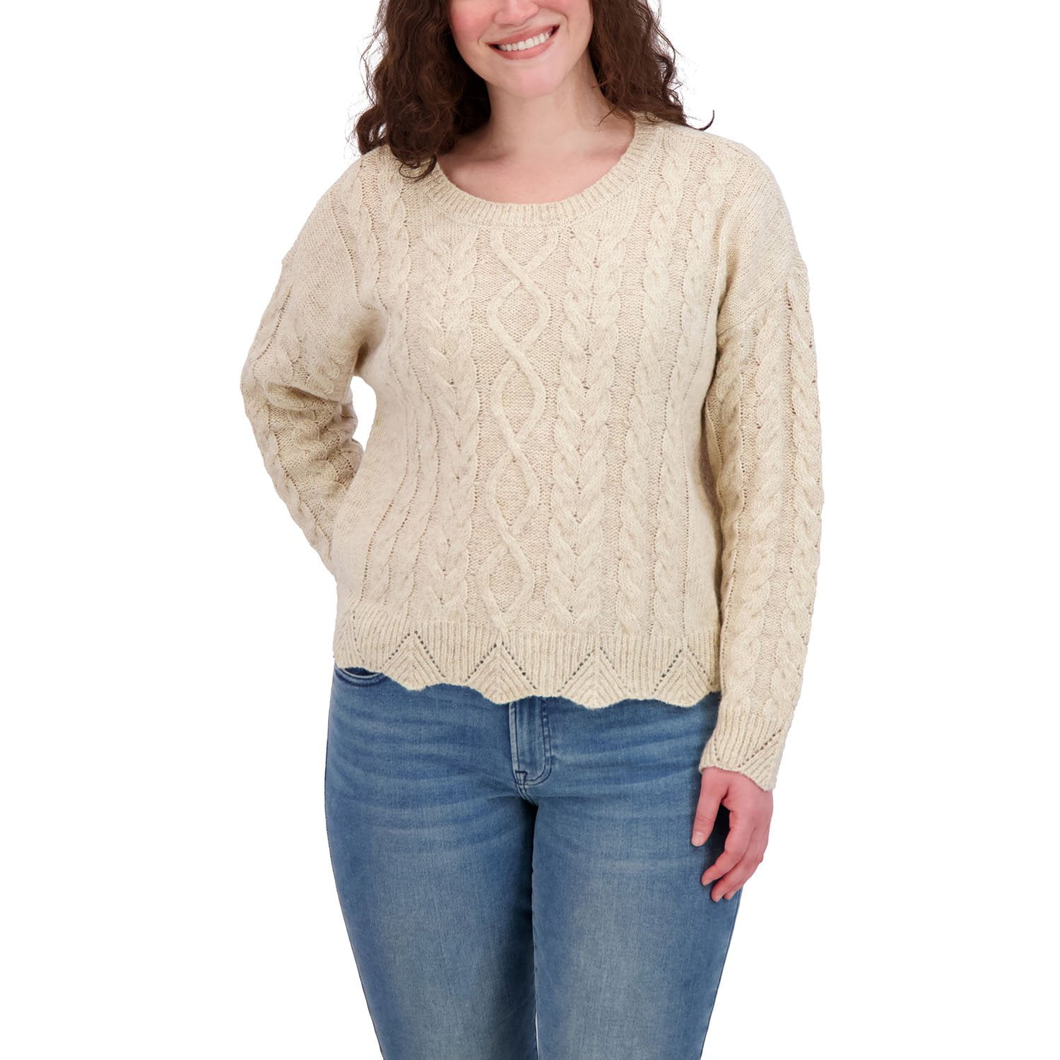 Lucky Brand Women's Cable Knit Sweater - Samsclub.com Lucky Brand Women's Cable Knit Sweater - Samsclub.com