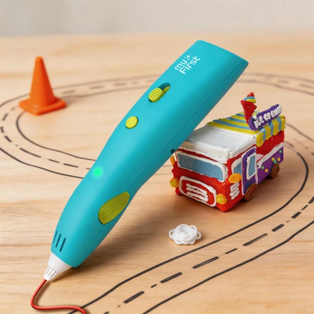 myFirst 3dPen Make Kids 3D Pen Bundle with Fun Pack & Pouch