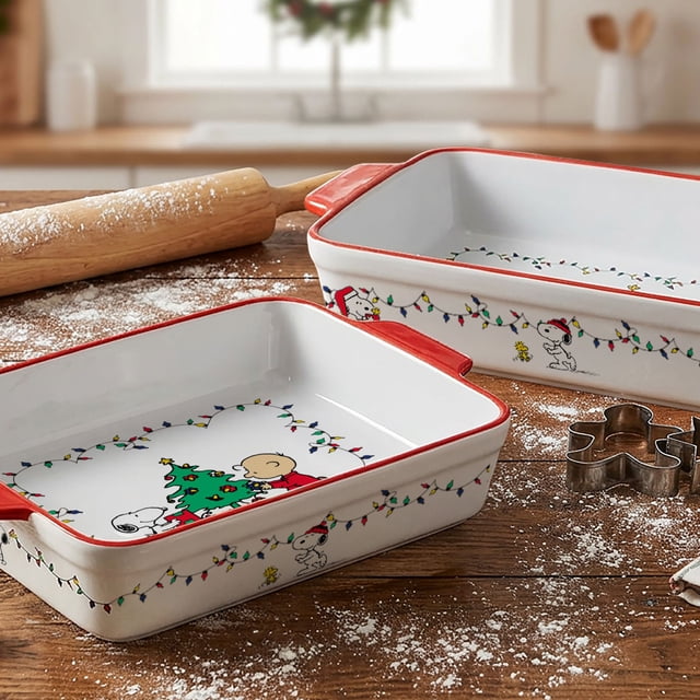 Licensed Peanuts 2-Piece Stoneware Bakeware Set