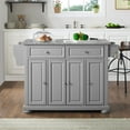 thumbnail image 2 of Crosley Furniture Alexandria Granite Top Full Size Kitchen Island/Cart, Gray, 2 of 16