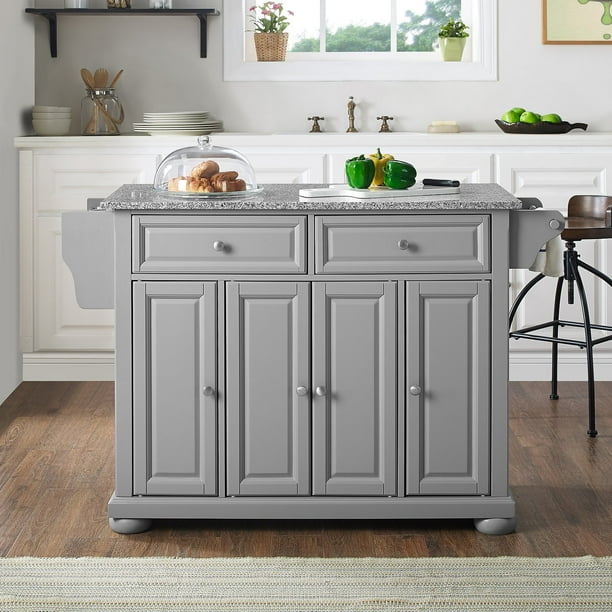 【ゆり】10/1まで　APRON TOPS/CHARCOAL GRAY1番 Reviews for CROSLEY FURNITURE Alexandria Gray Kitchen Island with