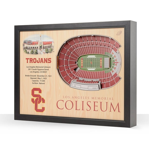 YouTheFan USC Trojans 25-Layer Football Stadium View 3D Wall Art