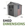 thumbnail image 10 of Lifetime 7’ x 7’ American Flag Outdoor Storage Shed, 10 of 10
