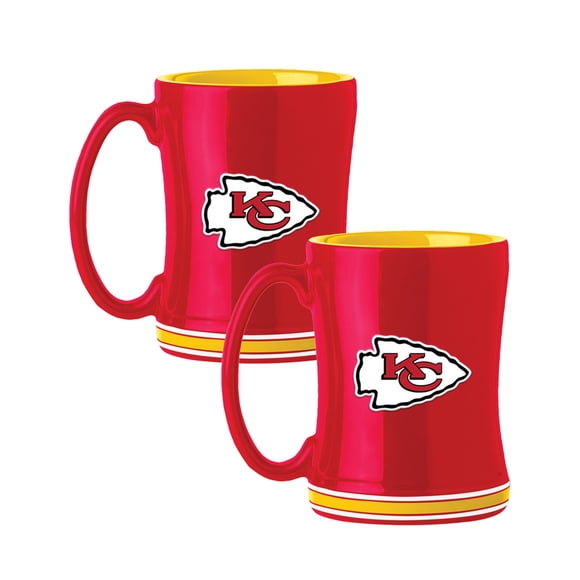 Logo Brands Kansas City Chiefs 14oz Relief Mug Set
