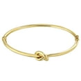thumbnail image 3 of 14K Yellow Gold High Polish Single Knot Tube Bangle, 3 of 10