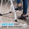 thumbnail image 5 of Simpli-Magic 4-Step Folding Ladder, White, ANSI Type III Certified, Lightweight Steel Step Stool with Extra-Wide Anti-Slip Steps and Locking Mechanism for Home, Office, Kitchen, Garage, 5 of 5