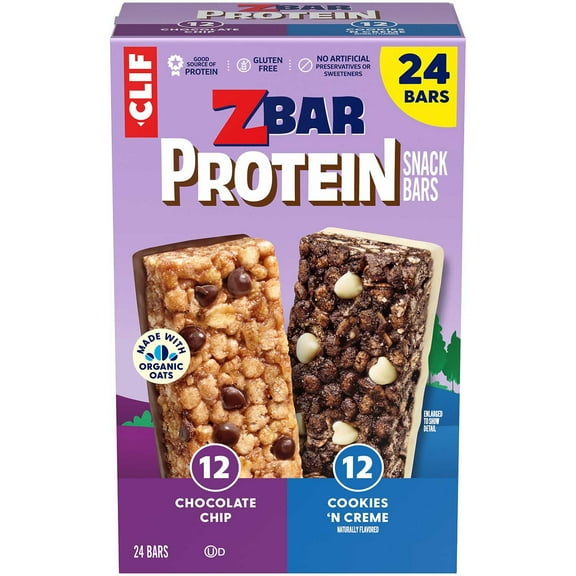 ZBar Gluten Free Protein Snack Bar, Variety Pack, 24 pk.