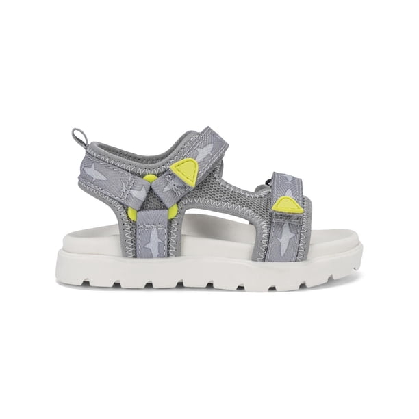 Coach Kids Gray Logo Strap Sandals with Blue Accent Straps Coach Catherine Baby Blue Patent Leather | Mercari main image 4