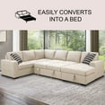 thumbnail image 4 of Dylan Stain-Resistant Fabric 6 Seat Storage Sectional With Pullout Bed, Assorted Colors, 4 of 10