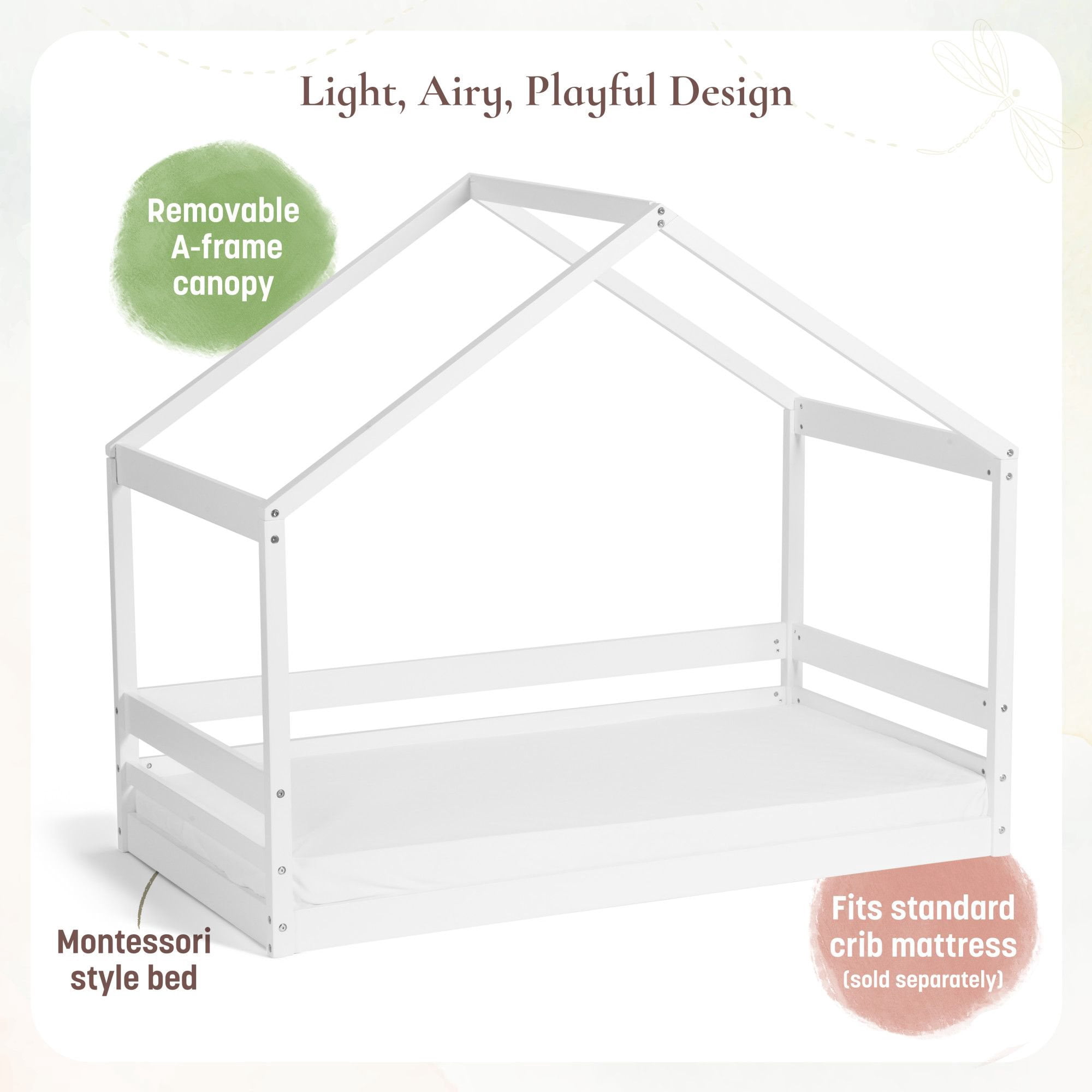 Little Seeds Trellis Toddler House Bed, Choose Color