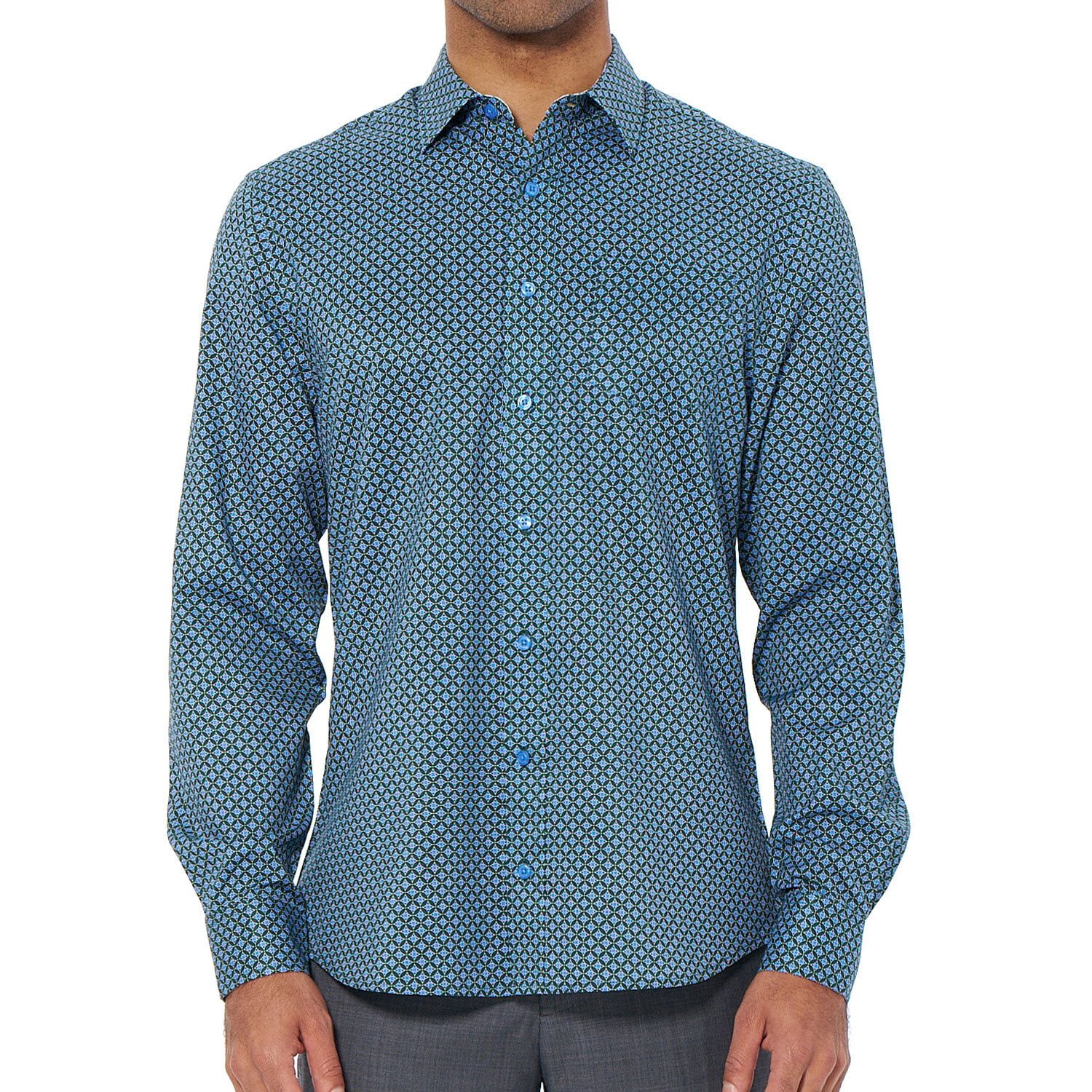 Nick Graham Men's Printed Long Sleeve Woven Shirt - Samsclub.com