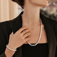 thumbnail image 2 of Freshwater Cultured Pearl Necklace and Bracelet Set in Sterling Silver, 2 of 7