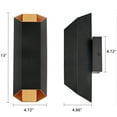 thumbnail image 4 of Cedar Hill 13-inch Hexagon Black Integrated LED Outdoor Wall Sconce, 4 of 8