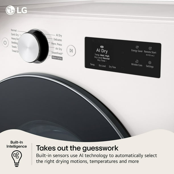 LG 7.4 cu. ft. Ultra Large Capacity Electric Dryer with AI Sensor