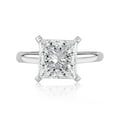 thumbnail image 1 of Lab Created Princess Cut Solitaire Diamond Ring, 1 of 8