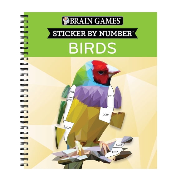 Brain Games - Sticker by Number: Birds by Brain Games, Spiral Bound