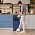 thumbnail image 3 of Simpli-Magic 50 Liter / 13.2 Gallon Step Trash Can with Soft-Close Lid, Hands-Free Foot Pedal, Built-In Odor Filter, Smudge Resistant Finish for Kitchen, Office, Dorm, Multiple Colors, 3 of 4