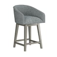 thumbnail image 11 of HH2 Home Upholstered Barrel Back Wood Adjustable Height Swivel Bar Stool, 11 of 19