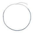 thumbnail image 2 of Round Cut Lab Created Gemstone Tennis Necklace in Sterling Silver, 2 of 5
