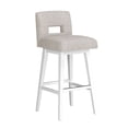 thumbnail image 2 of HH2 Home Upholstered Key Back Wood Adjustable Height Swivel Bar Stool, 2 of 11