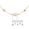thumbnail image 6 of Freshwater Rice 8-9mm Pearl Station Necklace in 14K Gold, 6 of 6
