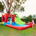 thumbnail image 2 of Happy Hop Inflatable Double Slide Water Fun Park with Bouncy Castle, 2 of 14