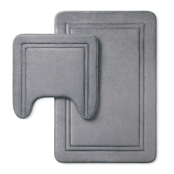 Member's Mark Quick-Dry Memory Foam Bath Mat Contour Set, Assorted Colors