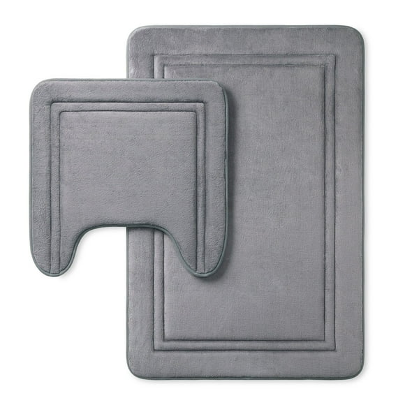 Member's Mark Quick-Dry Memory Foam Bath Mat Contour Set, Assorted Colors