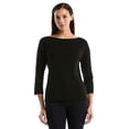 thumbnail image 1 of Rafaella Women's 3/4 Sleeve Boatneck Top, 1 of 9