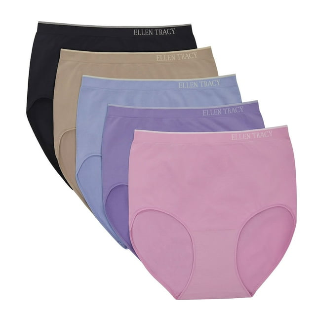 Ellen Tracy Women's 5-Pack Seamless Brief
