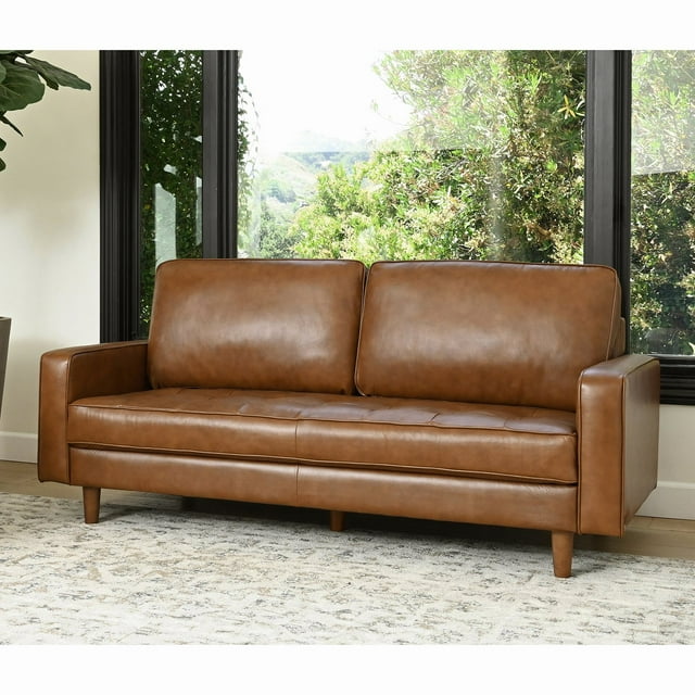Jasper Modern Top-Grain Leather Sofa