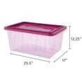 thumbnail image 2 of Member's Mark 60 Quart Storage Tote, Assorted Colors, 17.2" D x 25.7" W x 12.0" H, 1 pack or 4 pack, 2 of 7