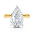 thumbnail image 1 of Lab Created Pear Cut Solitaire Diamond Ring In 18K Gold, 1 of 7