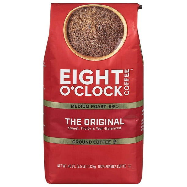 Eight O'Clock Medium-Dark Roast Ground Coffee, The Original, 40 oz