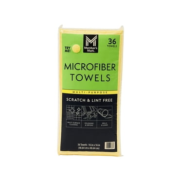 Member's Mark Microfiber Towels, 16" x 16", 36 ct., Choose Color