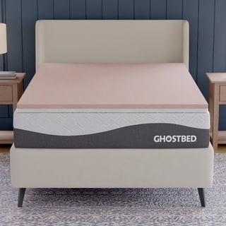 GhostBed 3" Silk-Infused Memory Foam Topper with Medium-Plush Feel