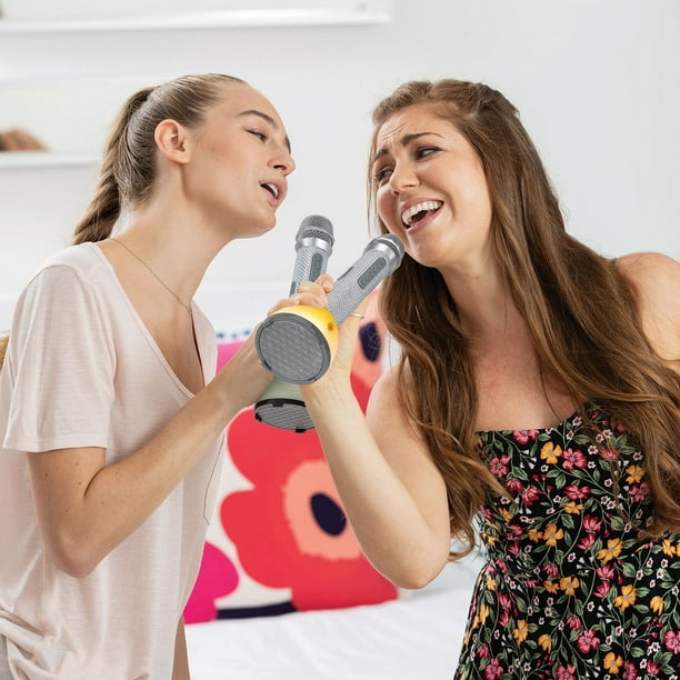 ワイヤレスヘッドセット idol mic AK-01 【2台】 Singing Machine Bling Duets Wireless Walkie-Talkie Microphone, 2