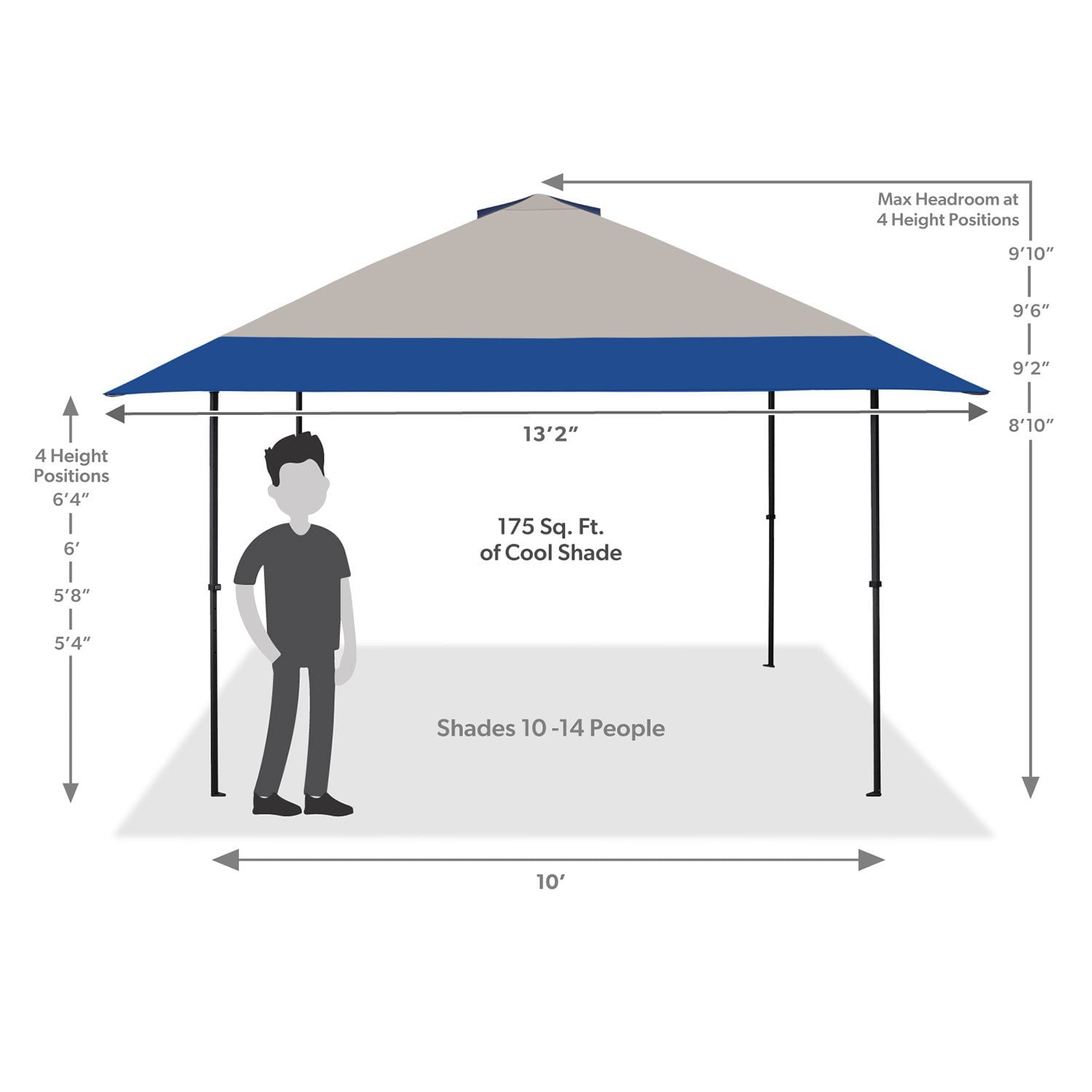 Member's Mark 13'x13' Instant Canopy with EasyLift™ Technology